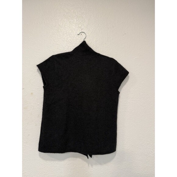 Eileen Fisher Wool Mohair Blend Open Front Cardigan Sweater Black Size Small - Picture 2 of 7